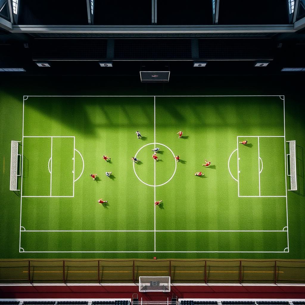 Vista aérea de campo de fútbol 7 en Vicálvaro